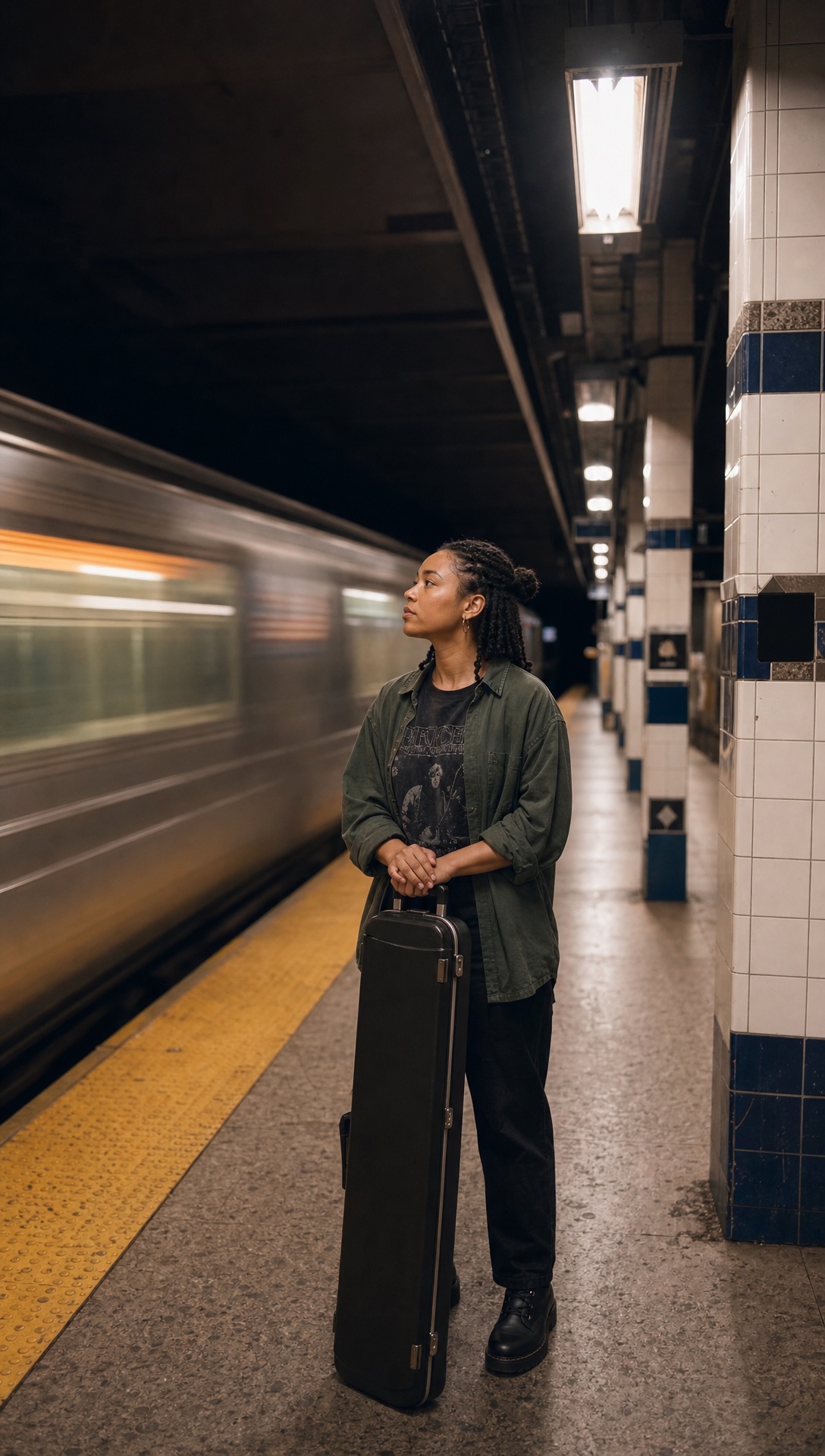 Musician on platform