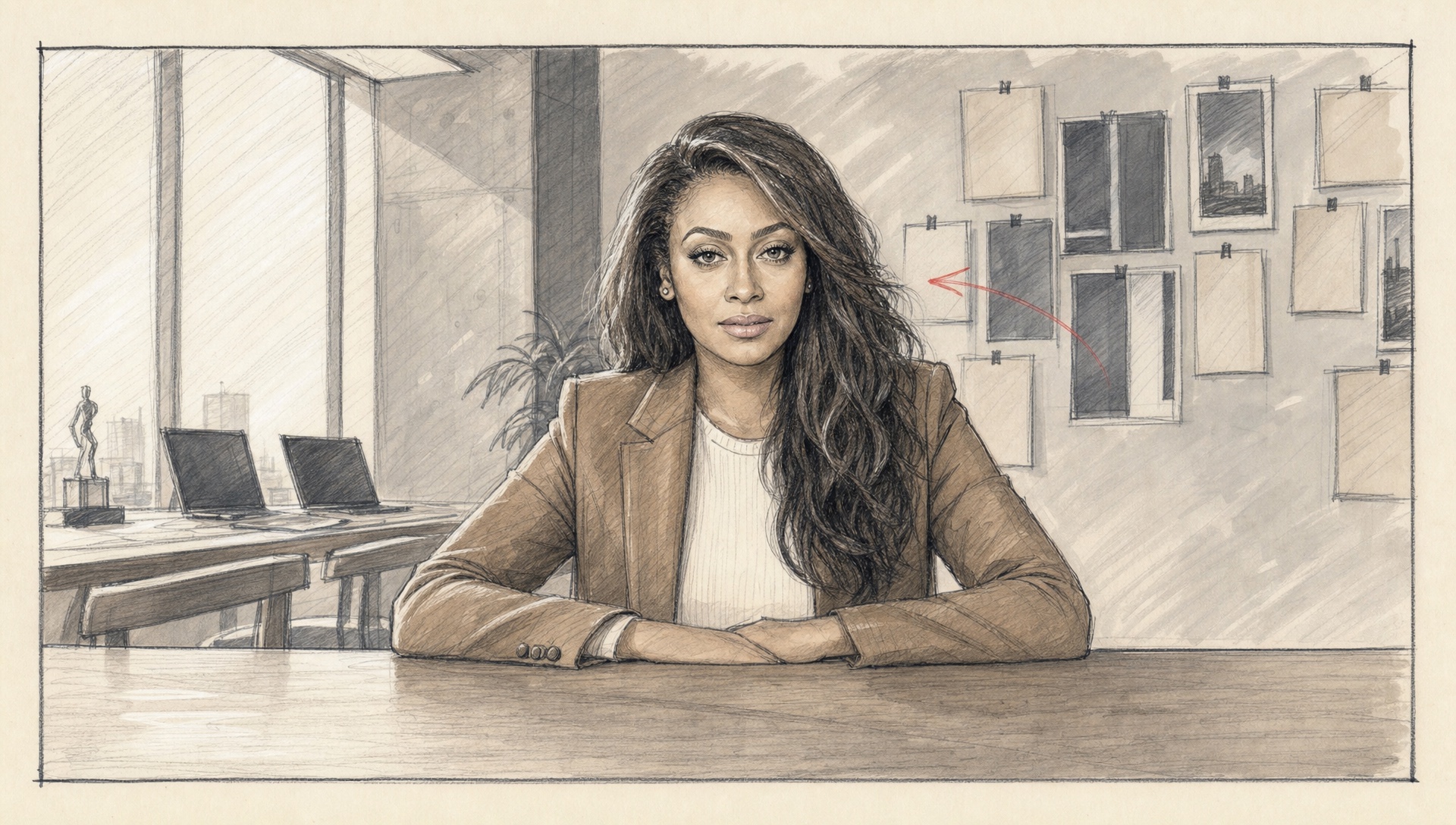 Panel 01 drawing, the monologue