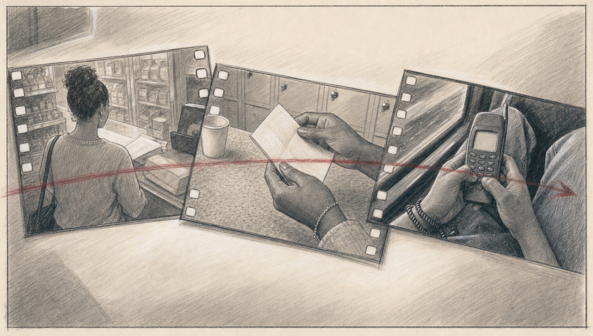 Panel 02 drawing, the real footage lane